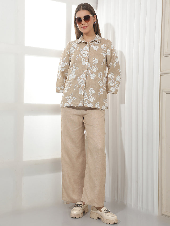Classic Cocoa Brown Straight Trousers