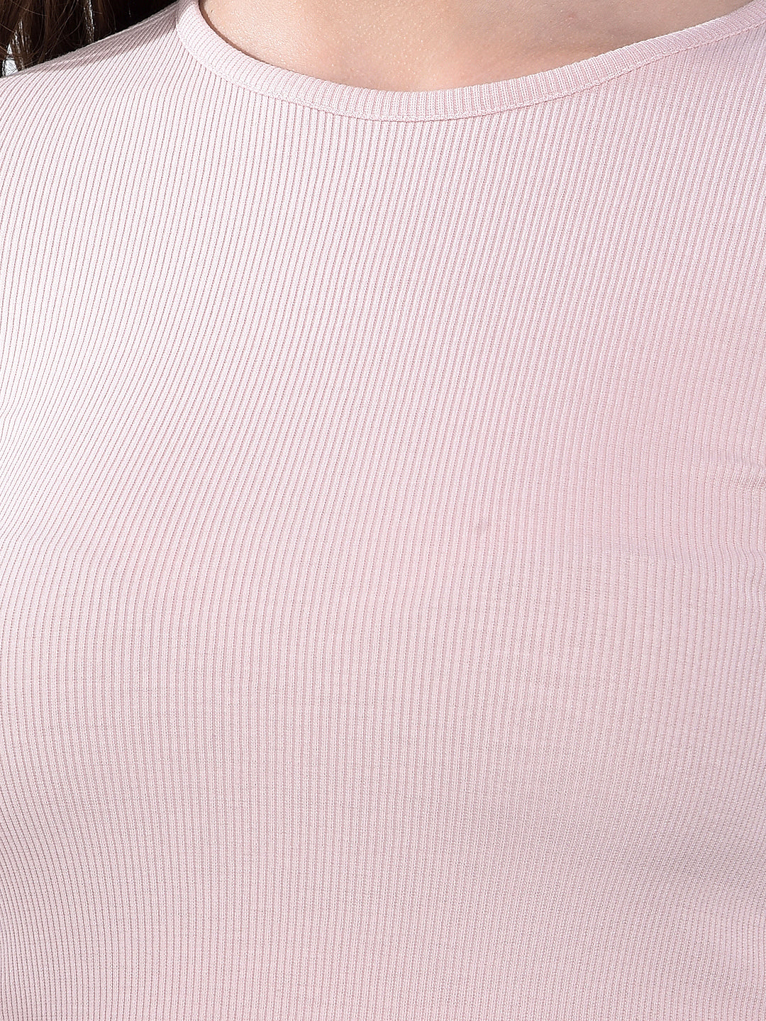 Blush Pink Ribbed Tee