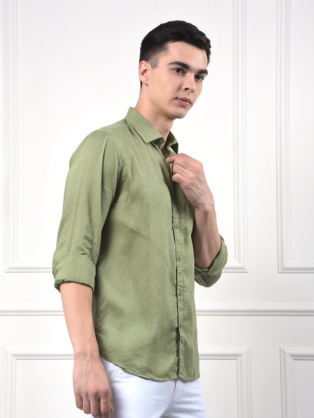 Luxe Green Linen Everyday Shirt