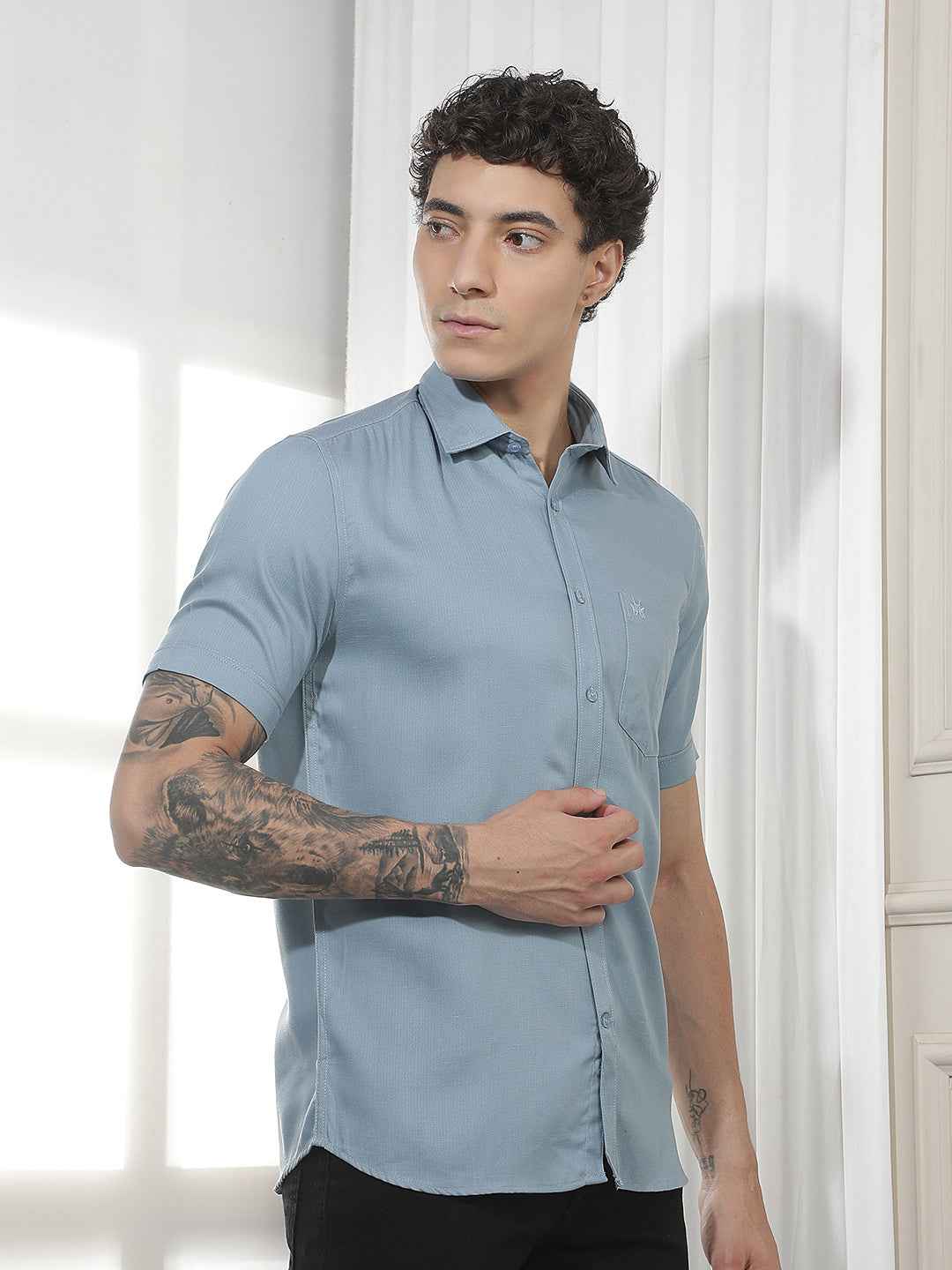 Classic Blue Casual Shirt