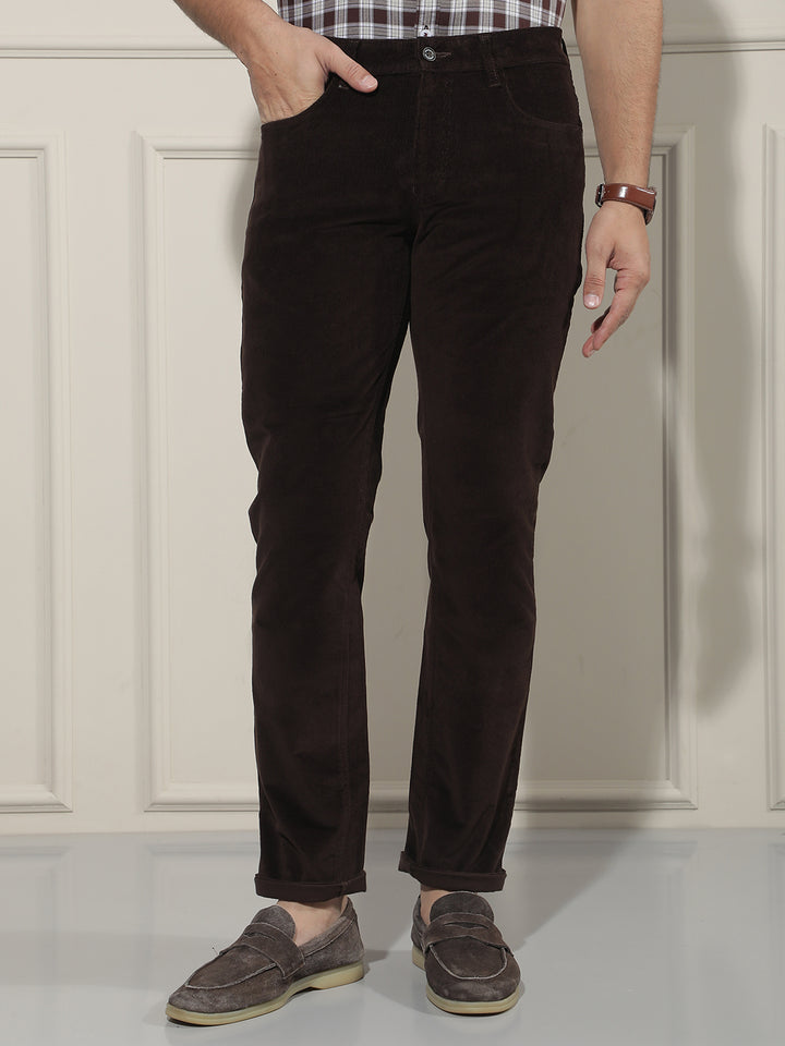Signature Hazelwood Brown Corduroy Trousers