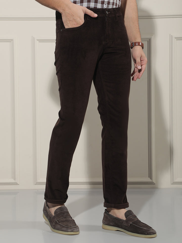 Signature Hazelwood Brown Corduroy Trousers