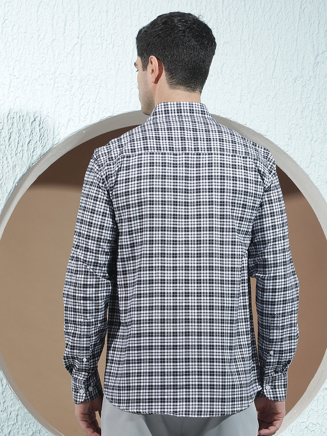 Black 100% Cotton Checked Shirt