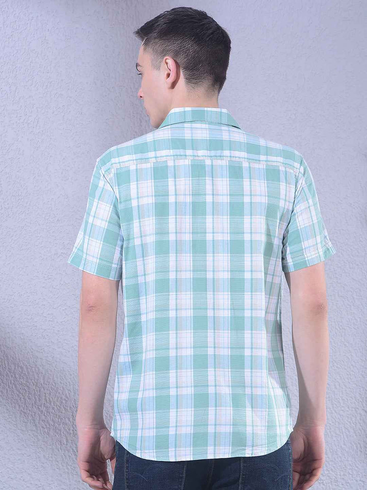 Green Checked 100% Cotton Shirt