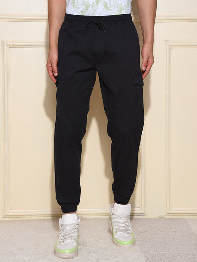 Chic Black Cargo Joggers