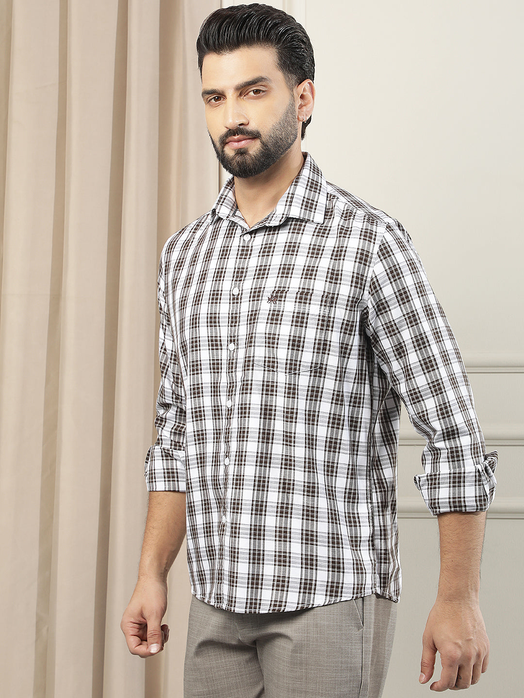 Urban Midnight Black Checked Shirt