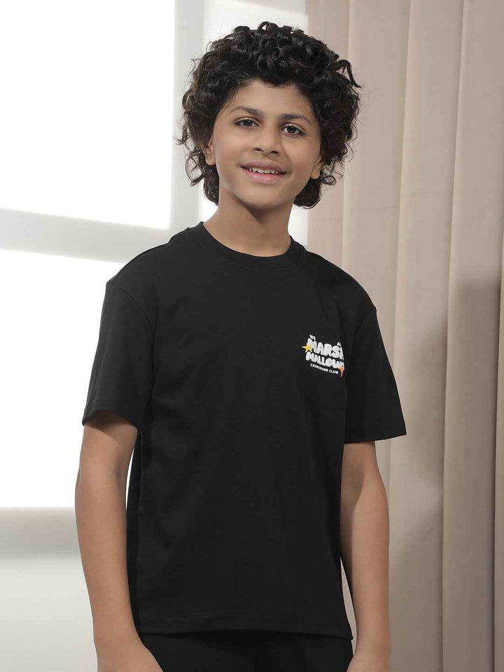 Black Graphic Print T-Shirt
