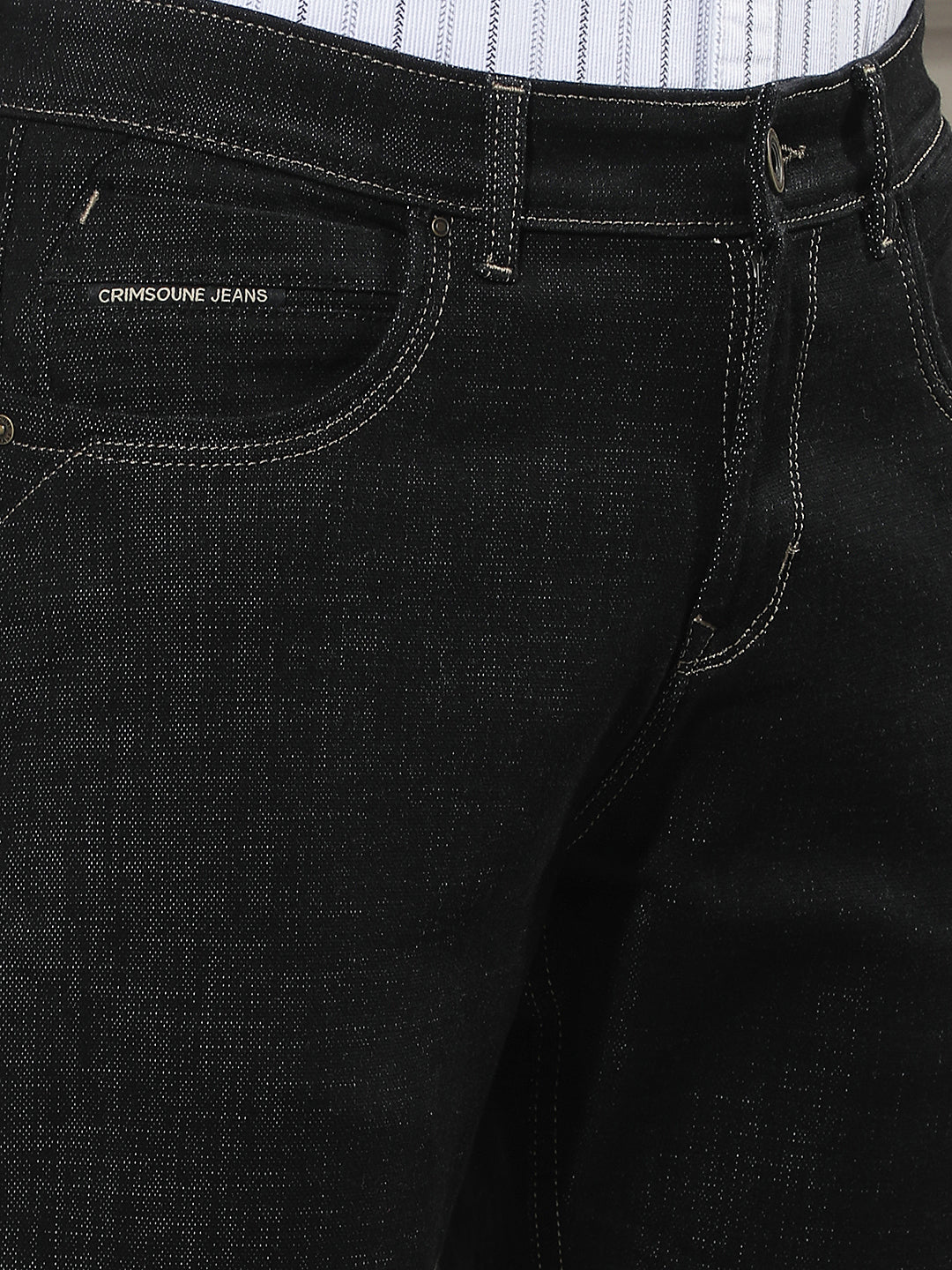 Refined Raven Black Straight Jeans
