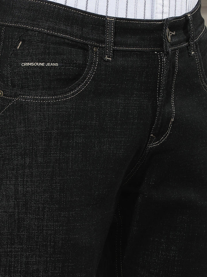Refined Raven Black Straight Jeans