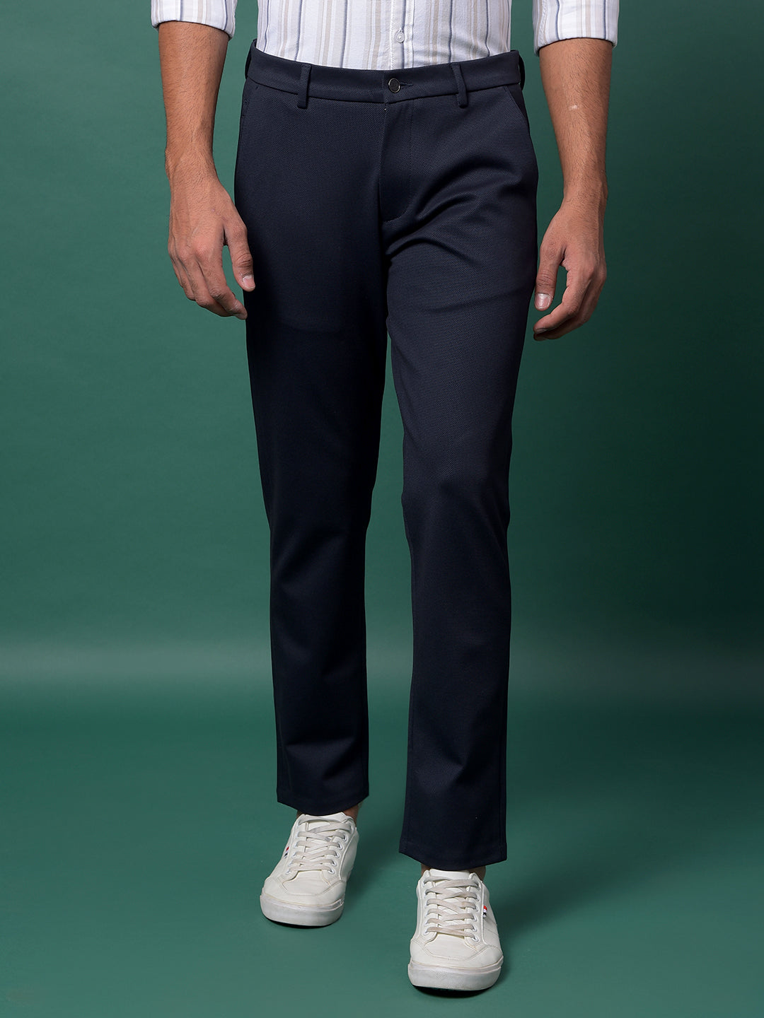Navy Blue Knitted Trousers