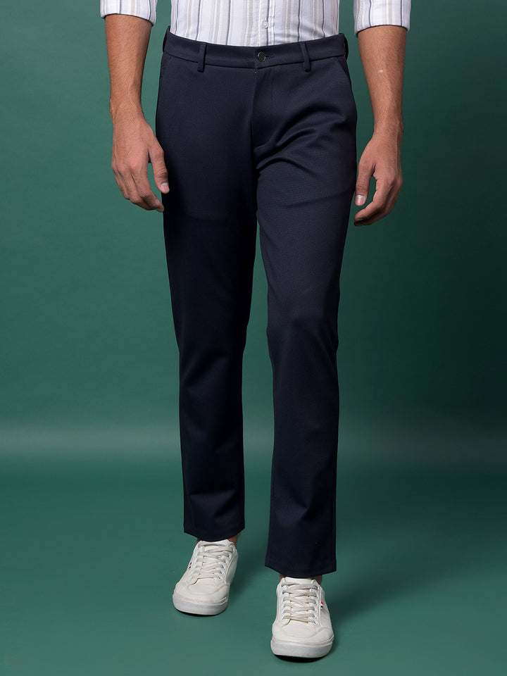 Navy Blue Knitted Trousers