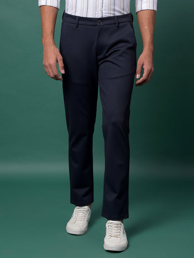 Navy Blue Knitted Trousers