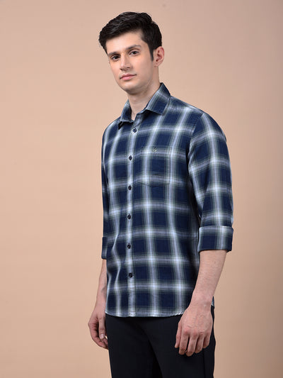 Green Checked 100% Cotton Shirt