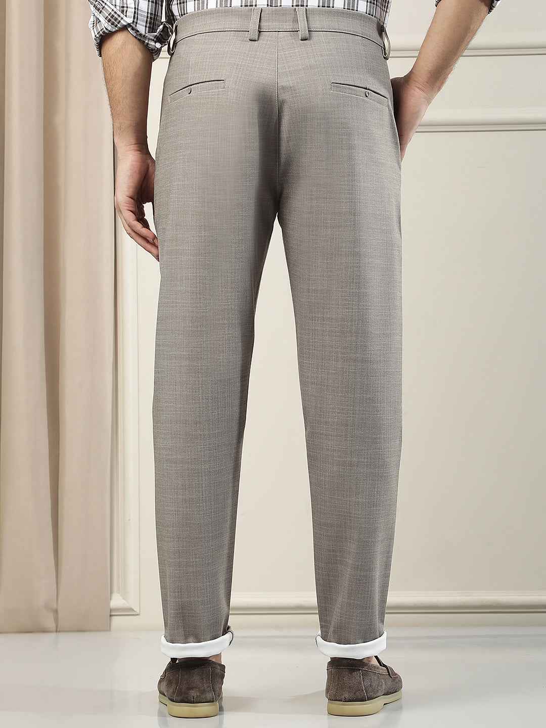 Khaki Everyday Wear Knitted Trousers