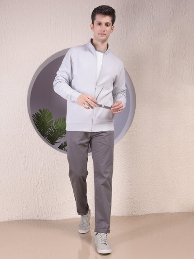 Light Grey Zip-Up Jacket