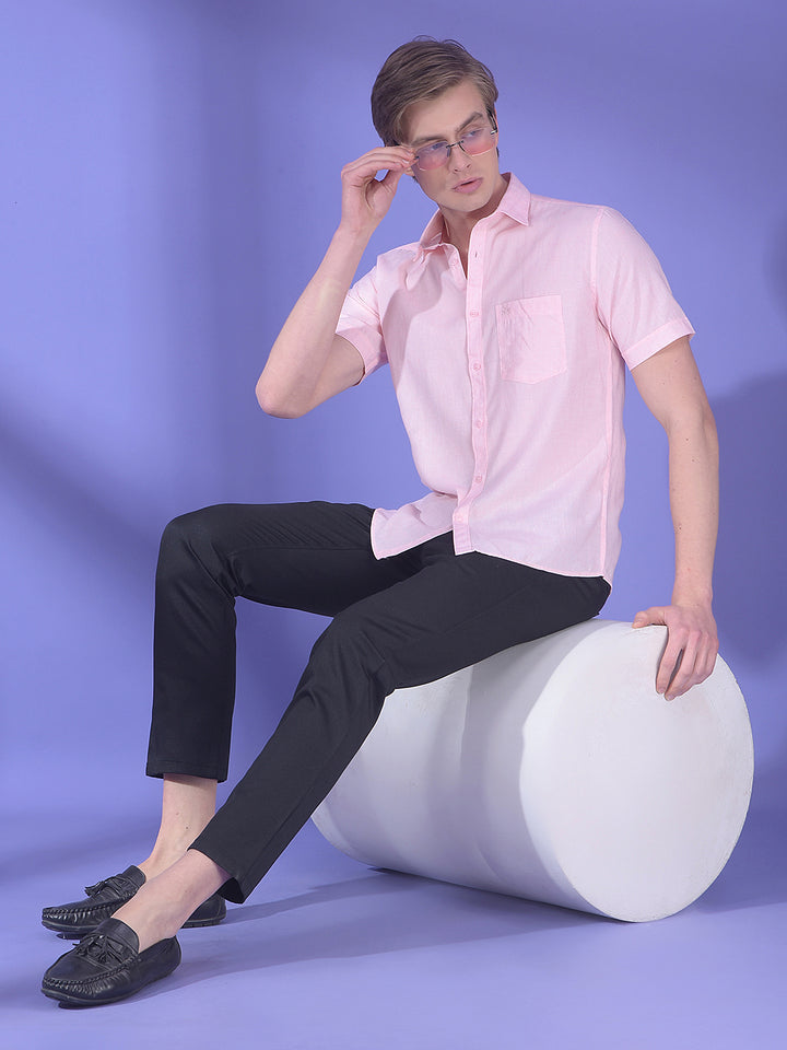 Blush Pink Linen Shirt