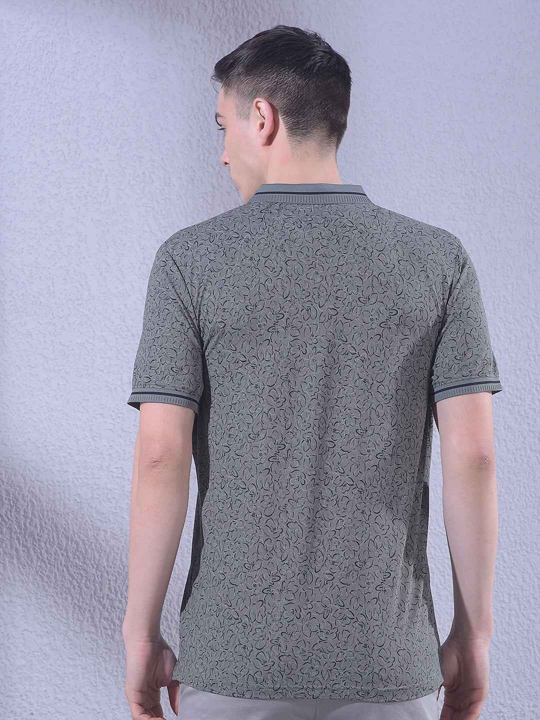 Grey Floral Print T-Shirt