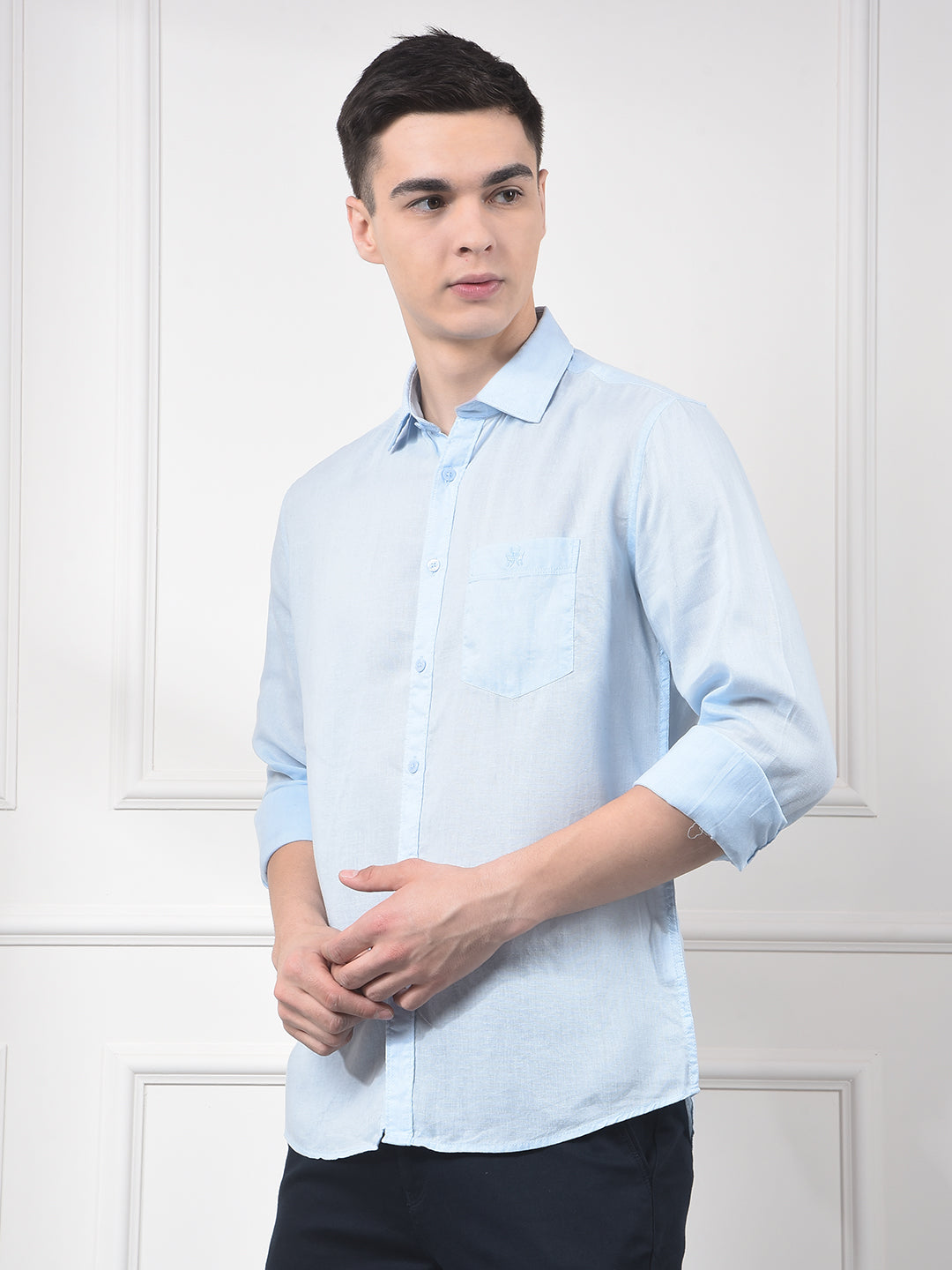 Coastal Linen Soft Blue Shirt