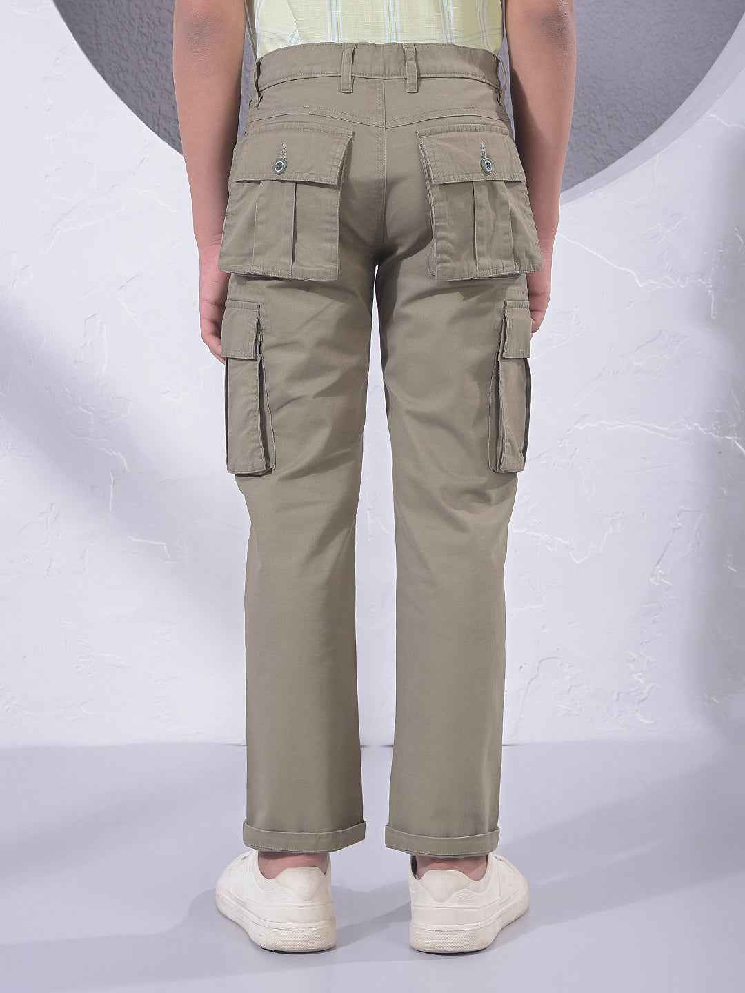 Olive Green Utility Cargo Trousers