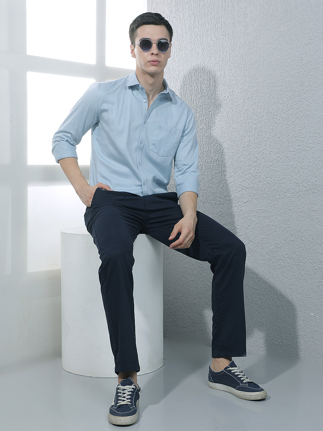 Relaxed Sky Cobalt Blue Shirt