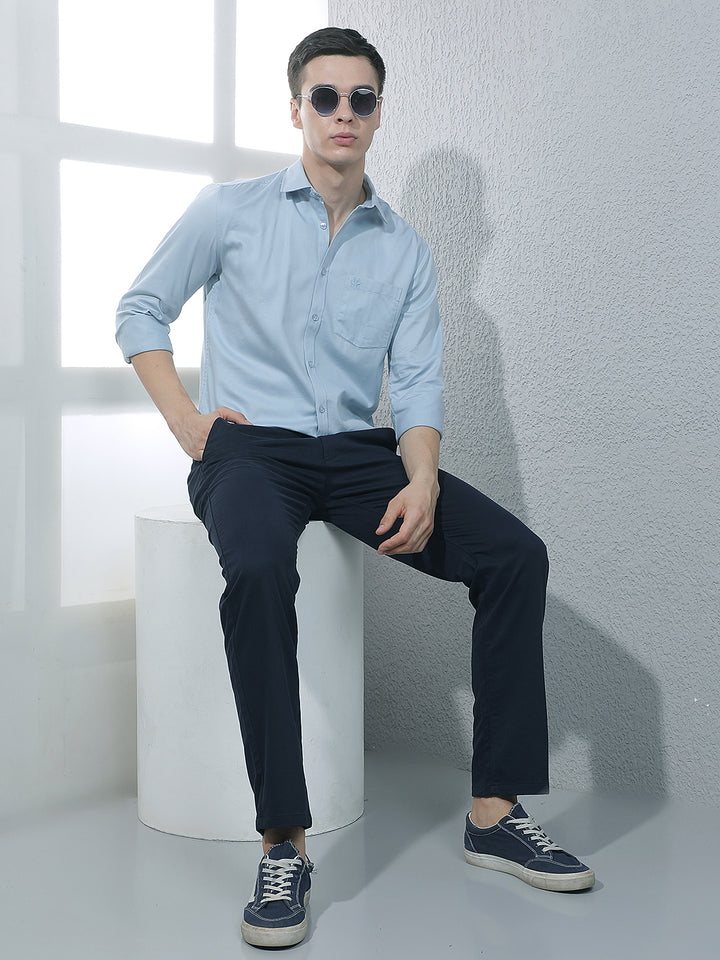 Relaxed Sky Cobalt Blue Shirt