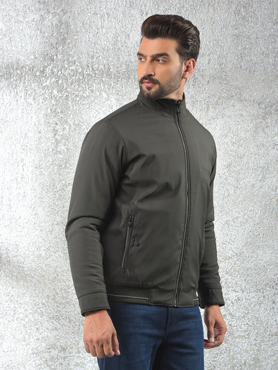 Black Printed Puffer Jacket