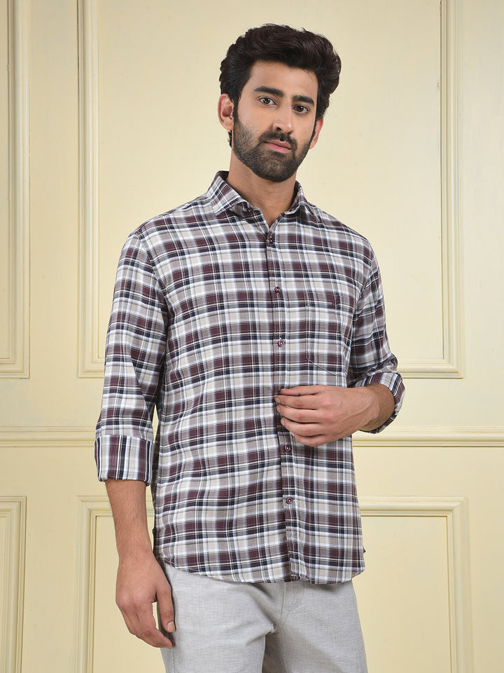 Iconic Wine Checked Shirt