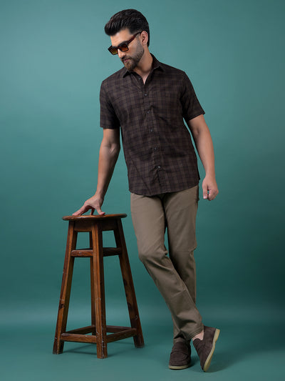 Khaki Printed Trousers