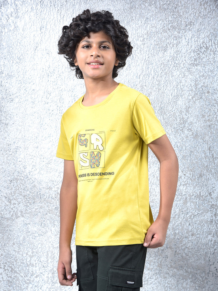 Mustard Embroidered T-Shirt