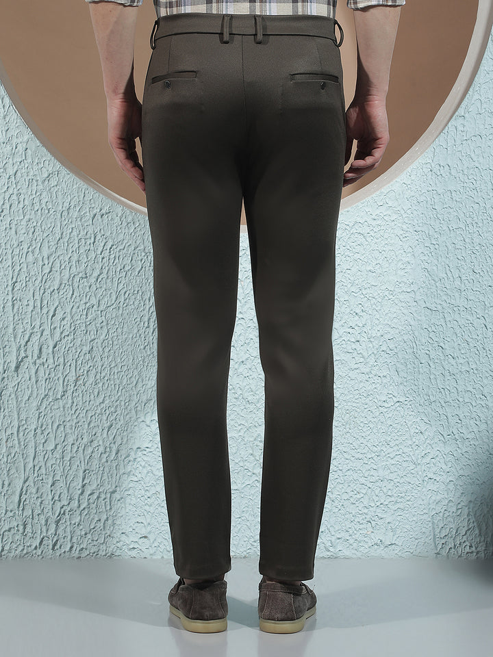 Urban Walnut Brown Knitted Trousers