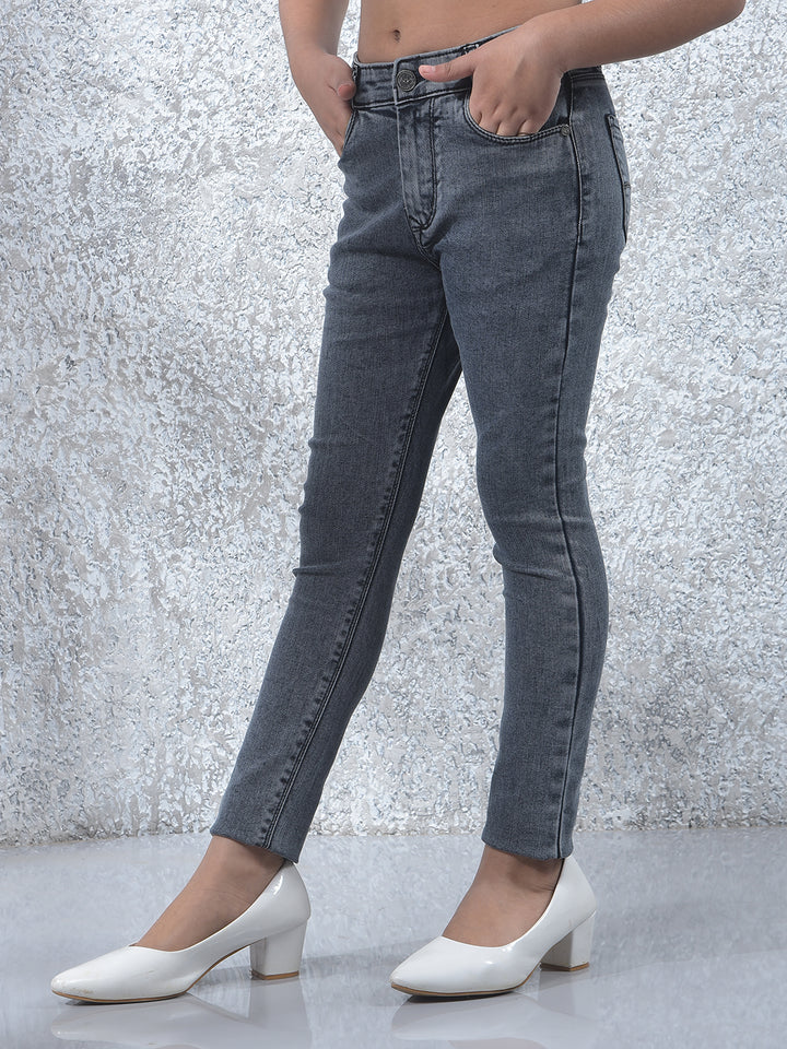 Sleek Grey Skinny Jeans
