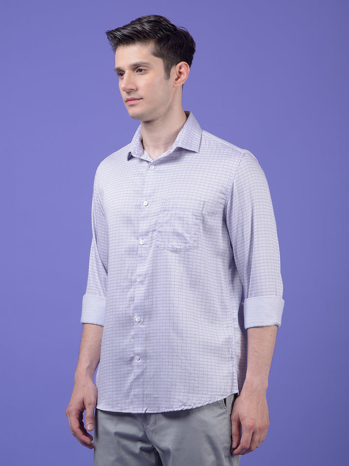Purple Printed Shirt