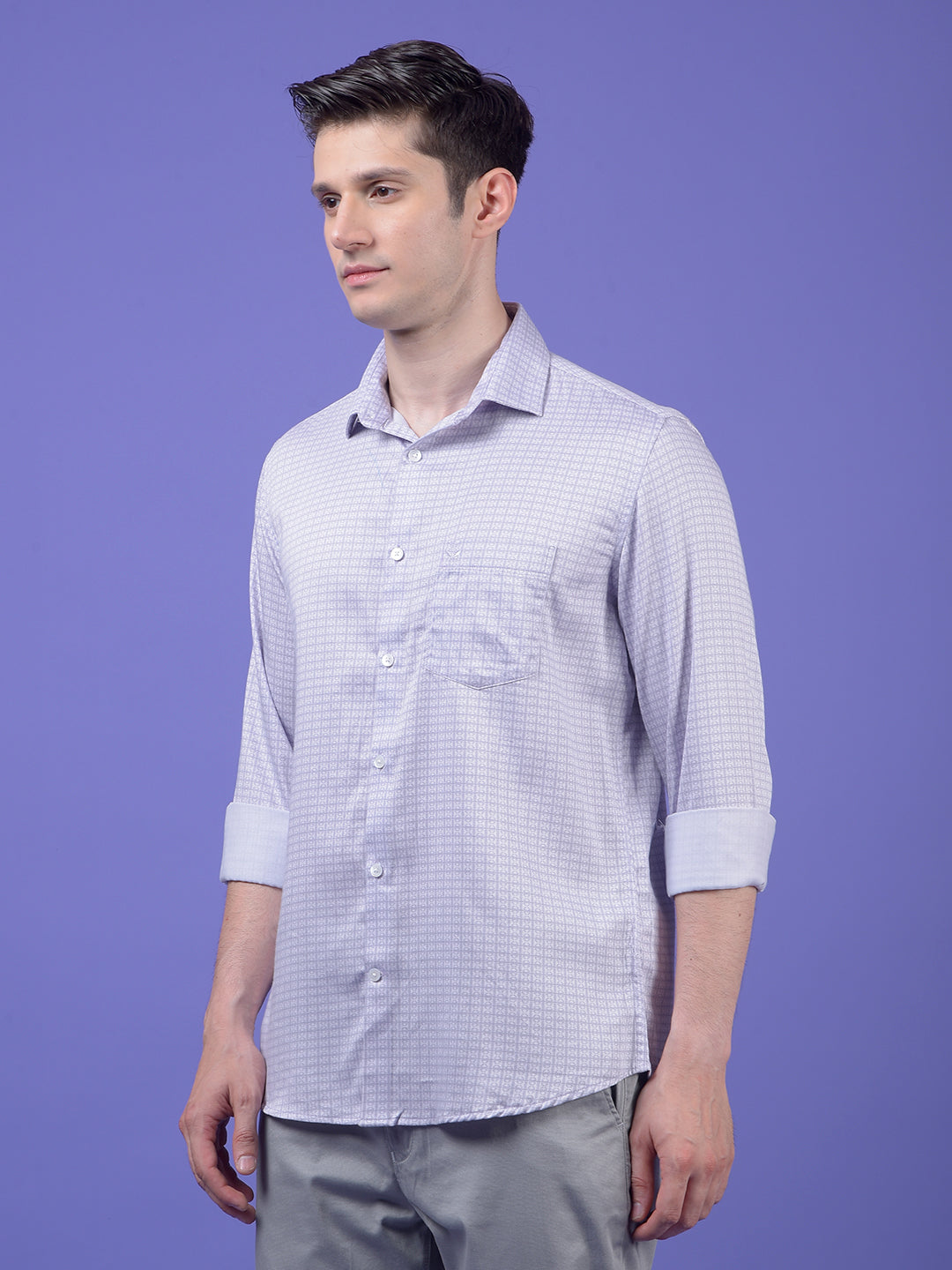 Purple Printed Shirt