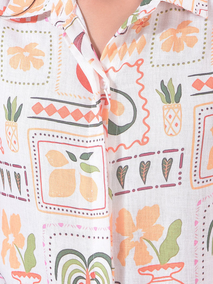 Multi Color Graphic Print Sleeveless Mini Shirt Dress