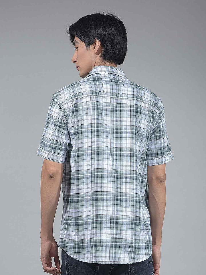 Green Checked 100% Cotton Shirt