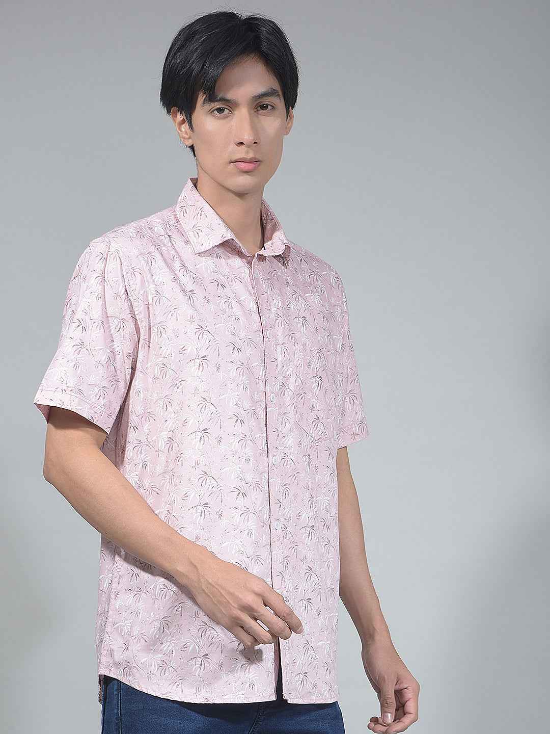 Blue Floral Print Shirt