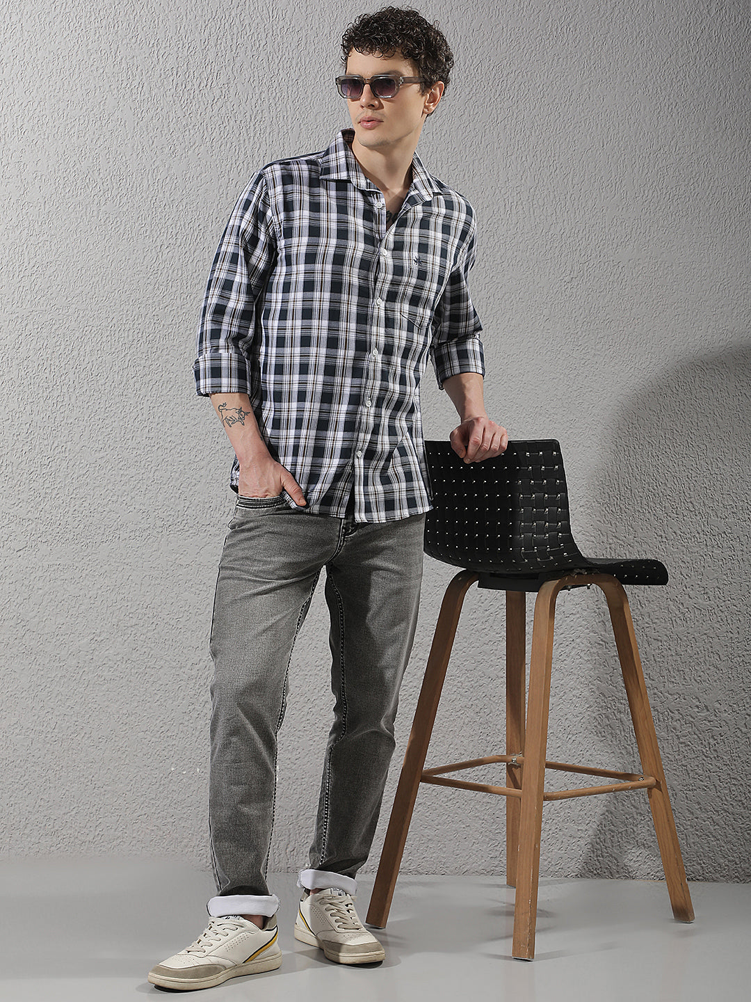 Chic Heather Grey Cotton Jeans