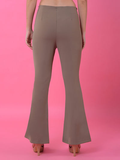 Brown Bootcut Trousers