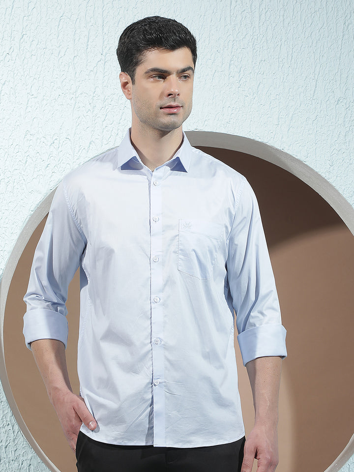 Contemporary Ocean Blue Shirt