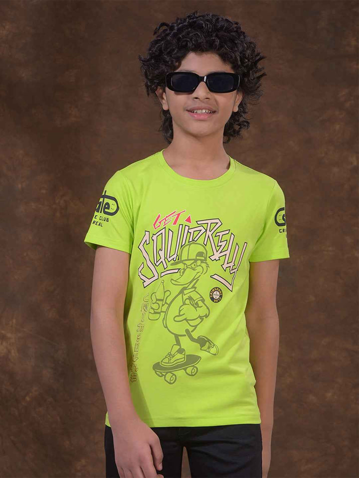 Green Graphic Print T-Shirt