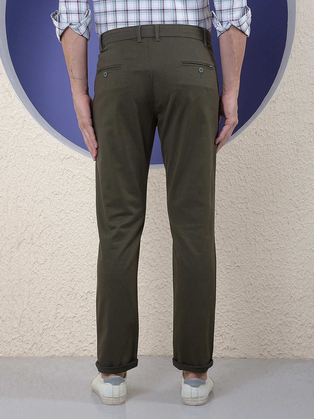 Olive Ease Casual Trouser