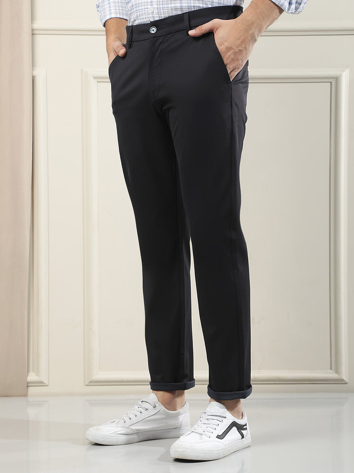 Navy Blue Knitted Trousers