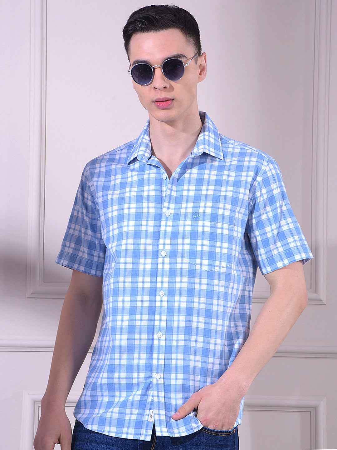 Blue Checked Shirt