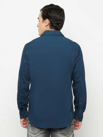 Navy Blue 100% Cotton Shirt