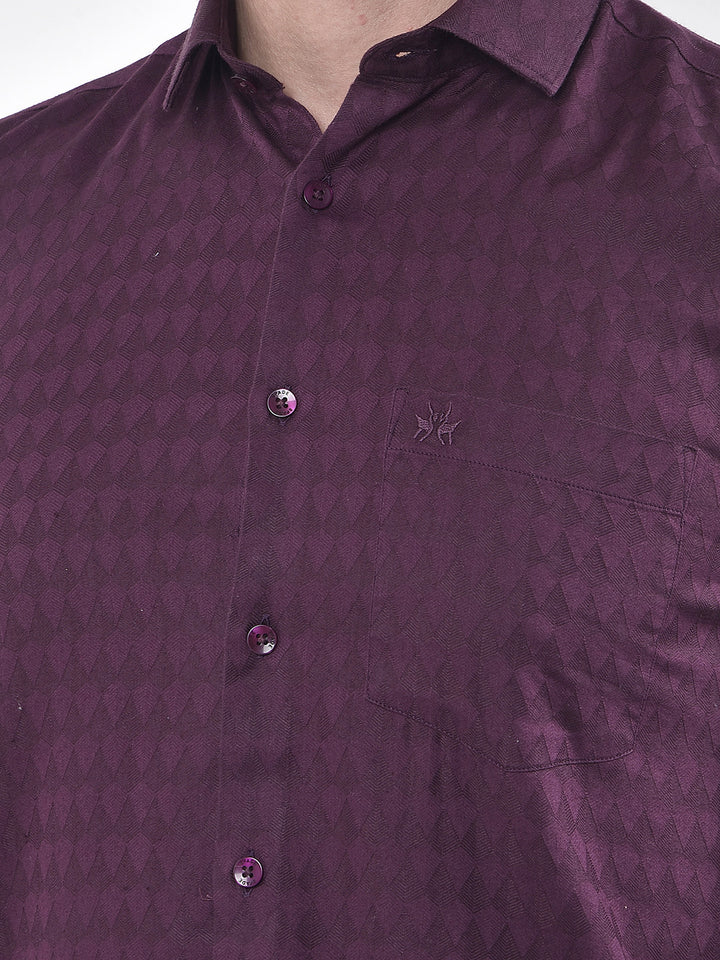 Origin Flow Wine Printed Shirt