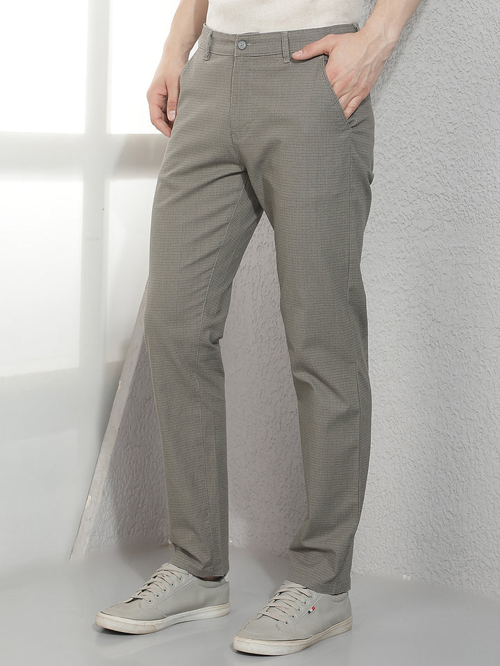 Grey Checked Trousers