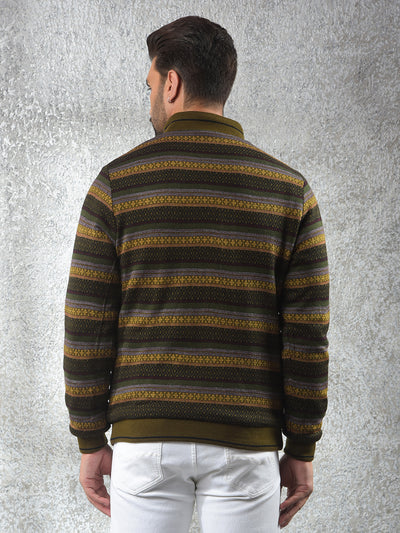 Green Jacquard Reversible Jacket