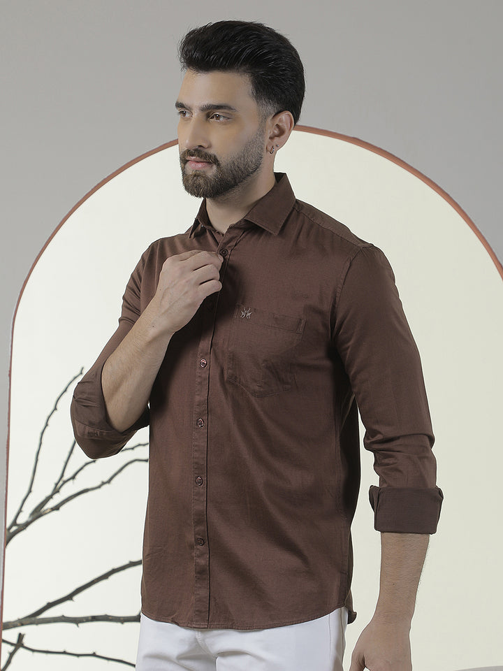 Modern Walnut Brown Shirt