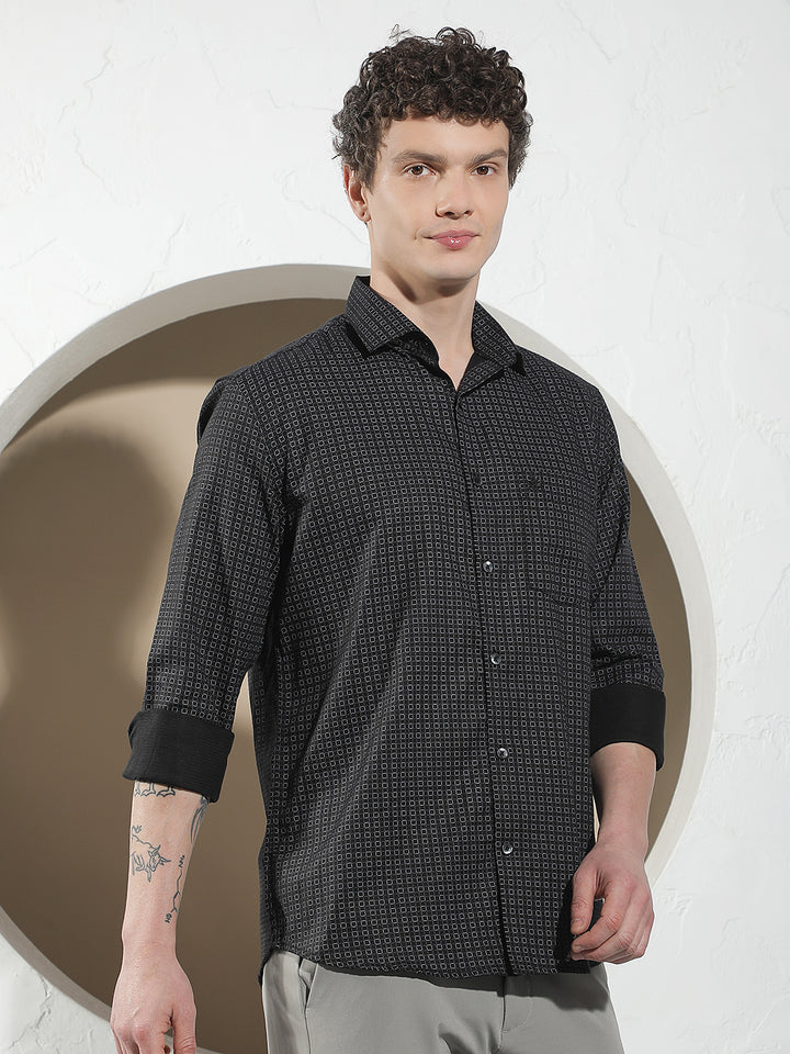 Trendy Black Printed Shirt
