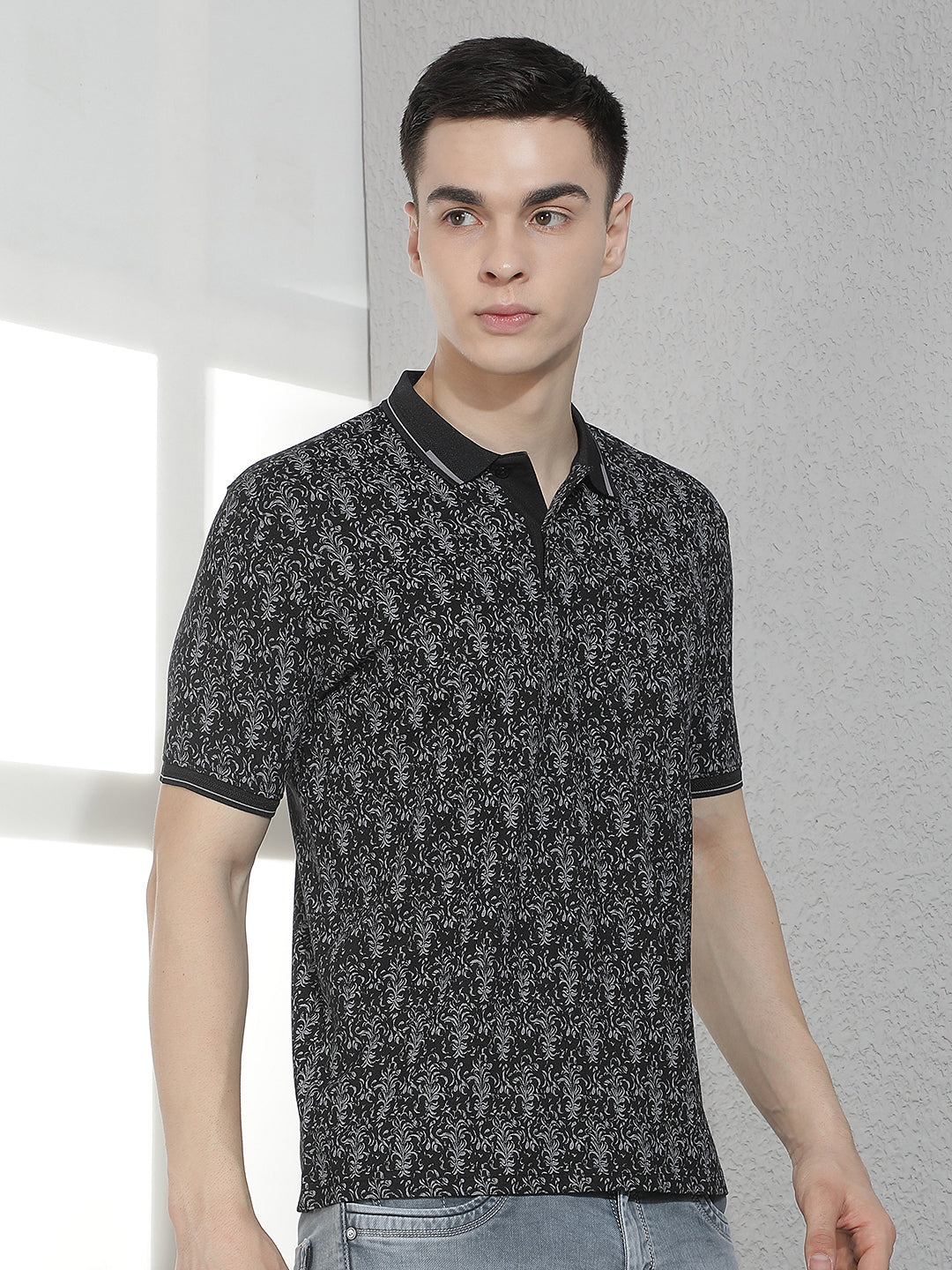 Black Floral Print T-Shirt